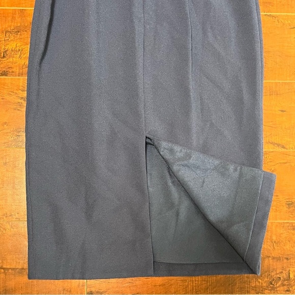 DRESS THE POPULATION Perla Midnight Blue Midi Strapless Sheath Dress Size XS - Picture 10 of 15